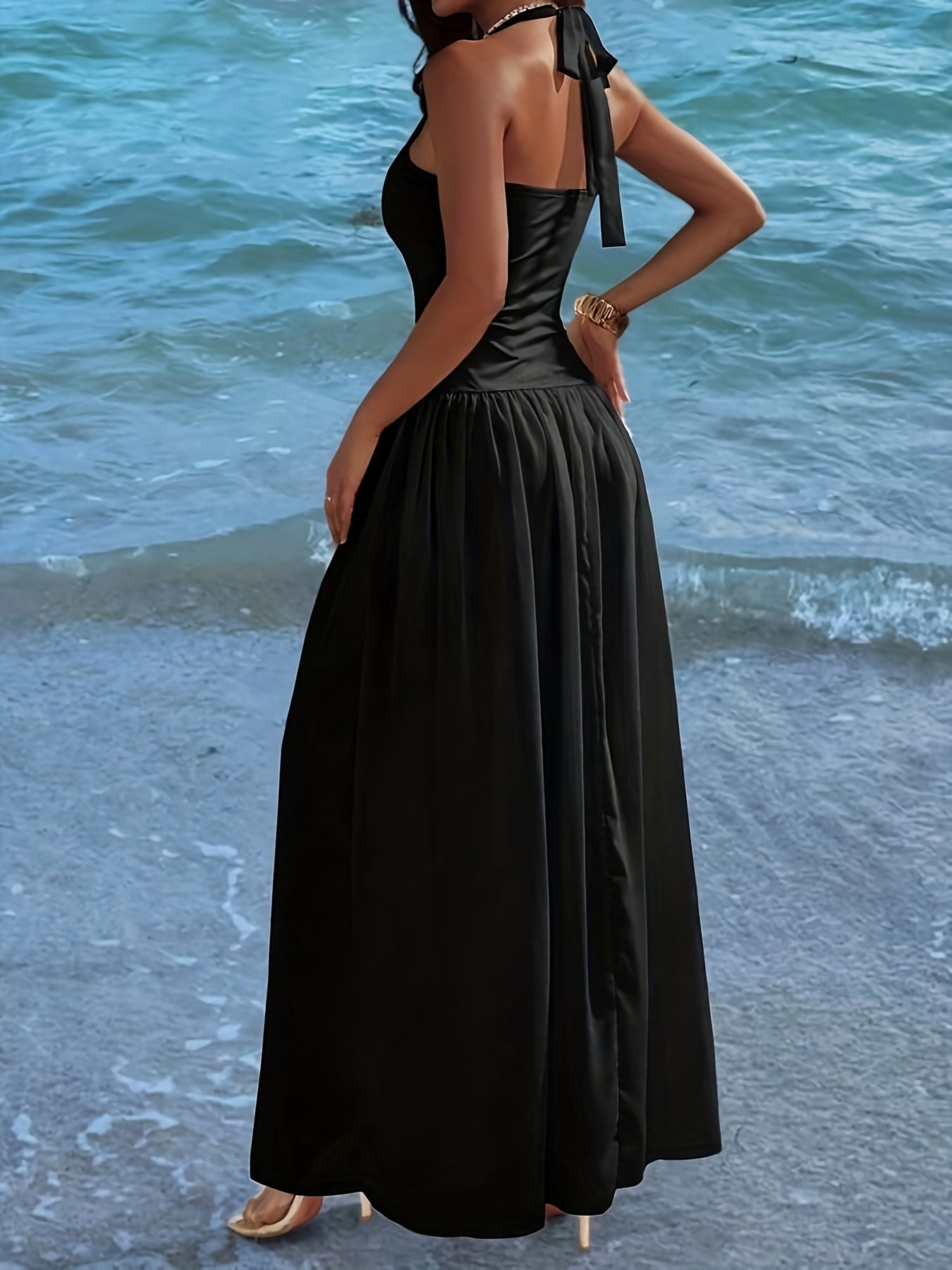Women's Vacation Summer Beach Sleeveless Dress with Star Pattern, Perfect for Commuting\u002FElegant\u002FSexy\u002FFestival\u002FHawaiian\u002FRomantic\u002FDate Occasions