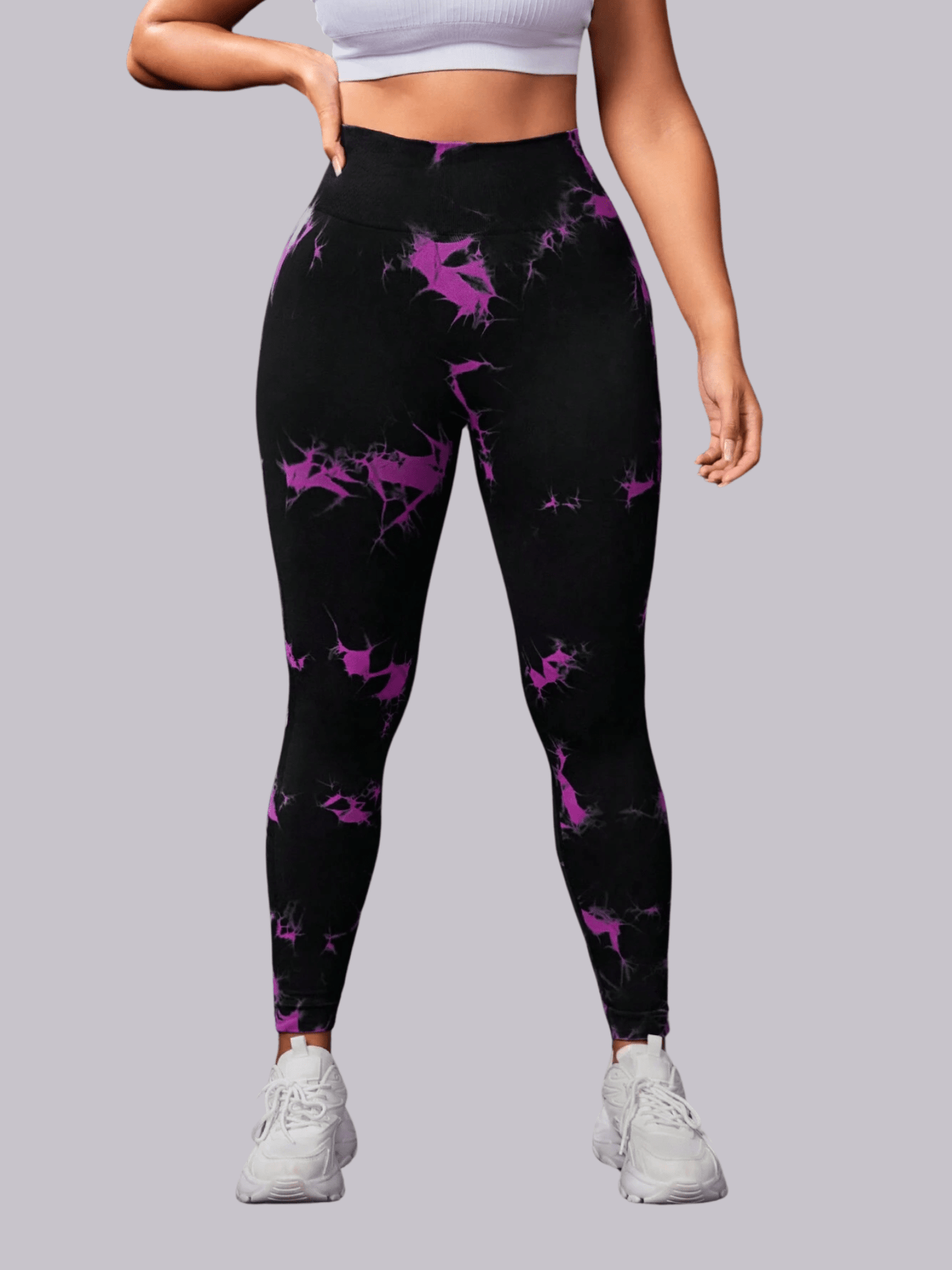 6 Pcs Women's High Waist Tummy Control Tie-Dye Yoga Pants, High Quality Seamless Sport Leggings, Butt Lifting Workout Tights for Gym and Daily Wear
