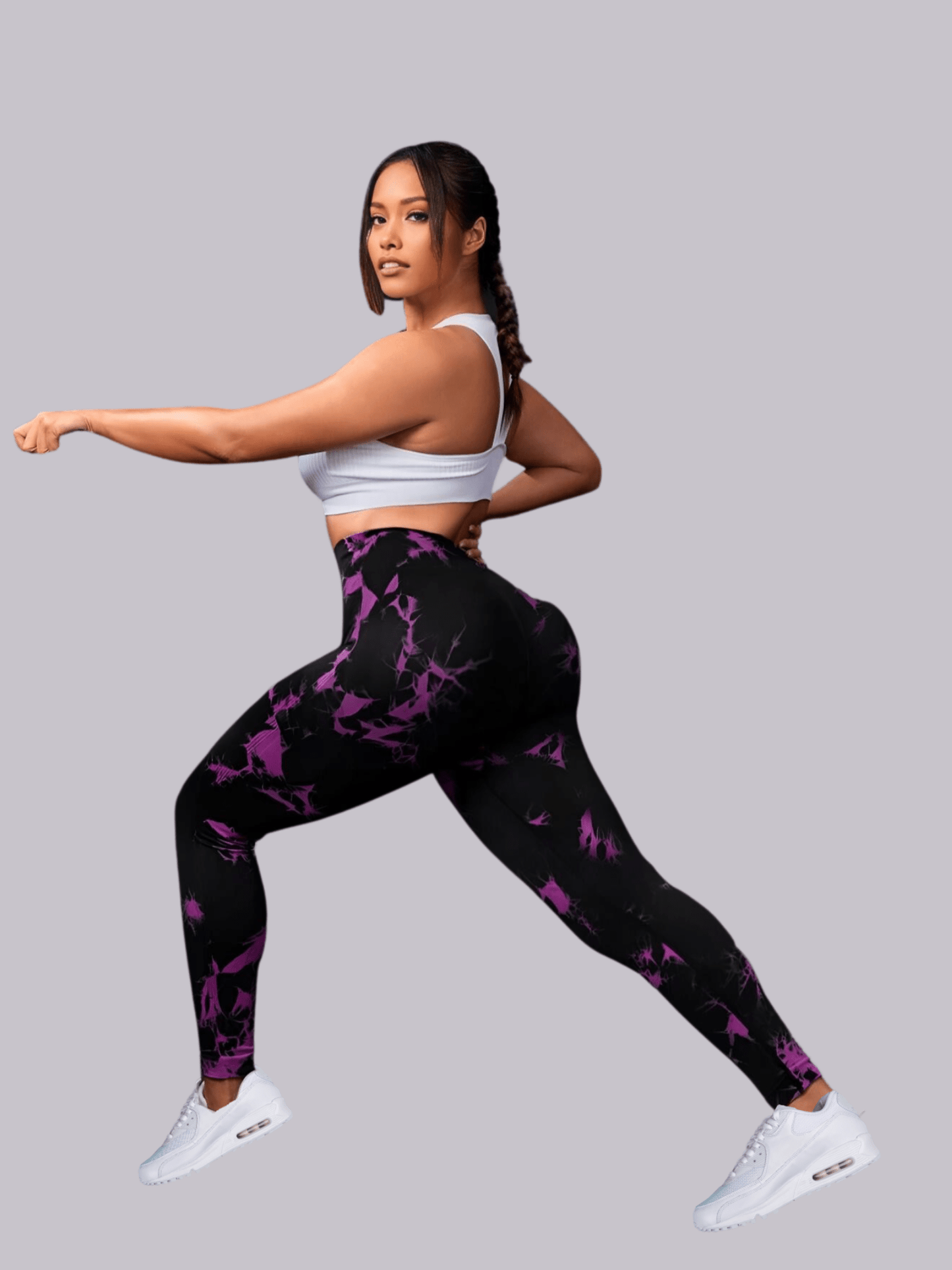 6 Pcs Women's High Waist Tummy Control Tie-Dye Yoga Pants, High Quality Seamless Sport Leggings, Butt Lifting Workout Tights for Gym and Daily Wear