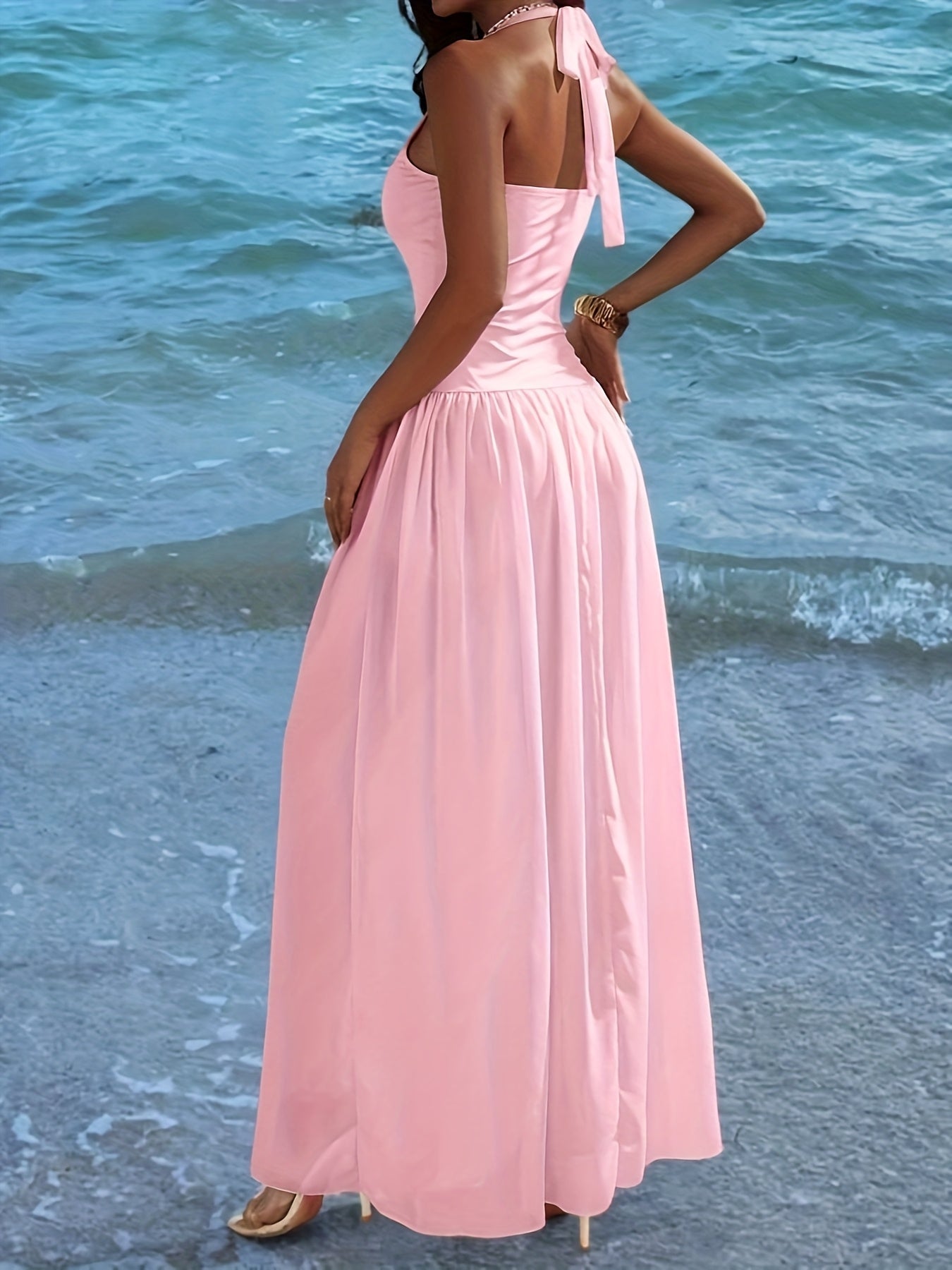 Women's Vacation Summer Beach Sleeveless Dress with Star Pattern, Perfect for Commuting\u002FElegant\u002FSexy\u002FFestival\u002FHawaiian\u002FRomantic\u002FDate Occasions