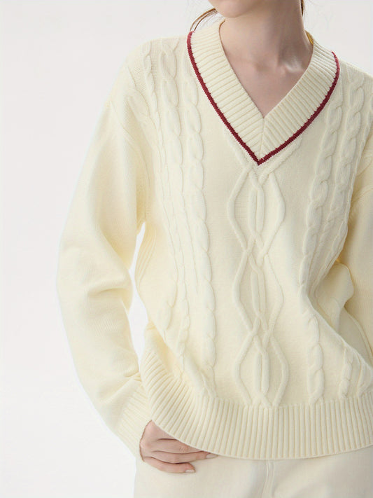 Fan Silan College Style Solid Color Twisted Pullover Sweater 2024 Winter New Arrival Inner Layer Sweater 14397