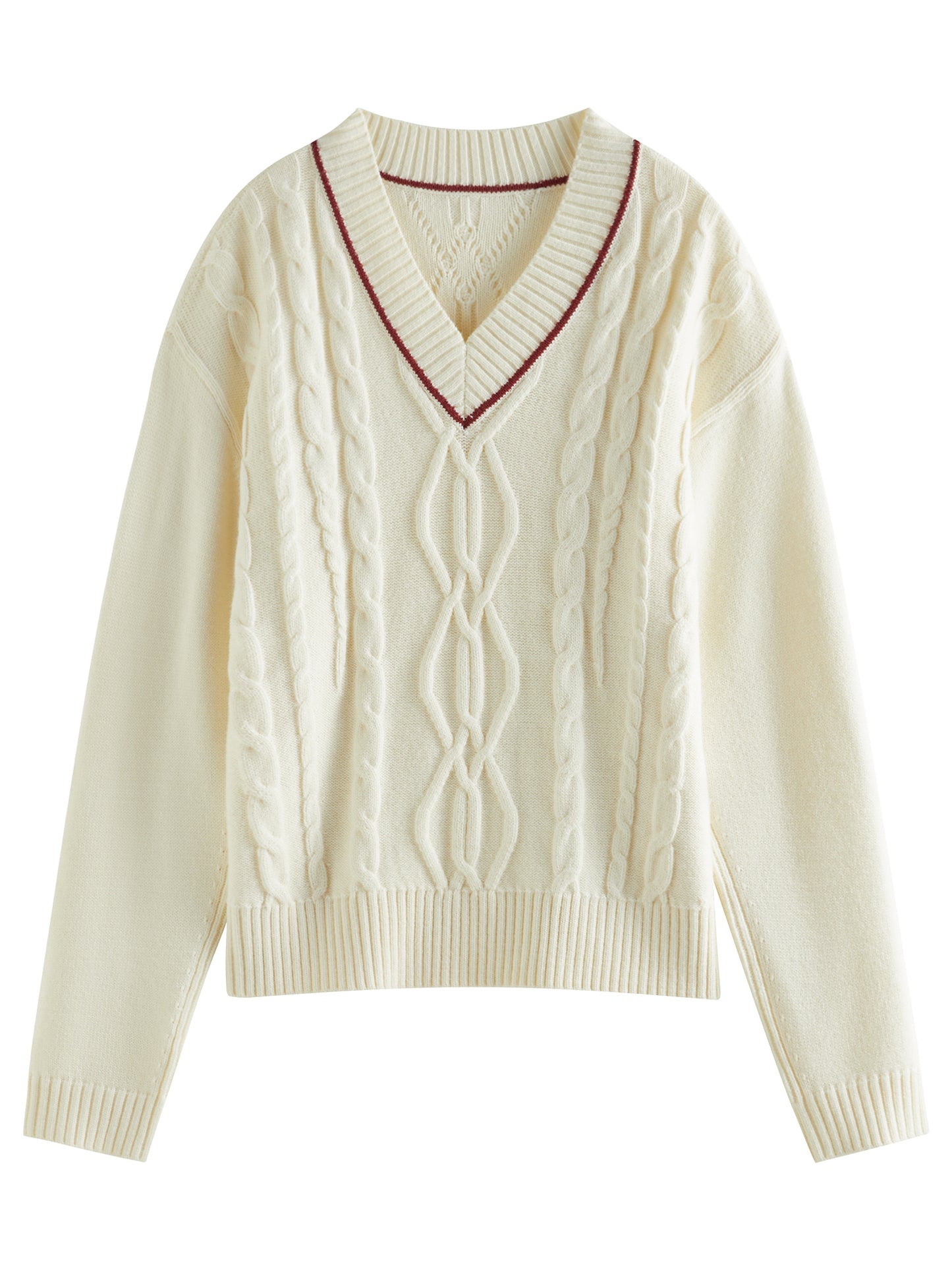 Fan Silan College Style Solid Color Twisted Pullover Sweater 2024 Winter New Arrival Inner Layer Sweater 14397